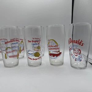 8 VINTAGE 1995 MCDONALD’S UM 1957 & ORIGINAL BURGER SHAKE POMMES GLÄSER - Bild 1 von 4