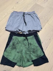Pantalones Cortos Para Correr Para Hombres Nike Tech Pack Forrados 2 en 1 Verde Negro Para Hombres L Lote De 2 - Imagen 1 de 11