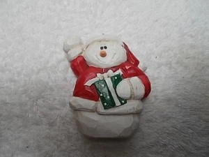 Eddie Walker Midwest Cannon Falls Snowman With Gift Christmas Tree Ornament - Picture 1 of 2