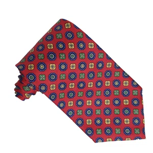 Vintage Polo Ralph Lauren Mens Tie Necktie Floral Foulard Red Green Blue Yellow - Picture 1 of 5