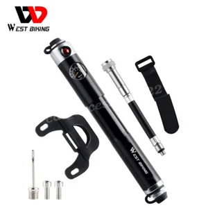 160 PSI Mini Portable Bike Bicycle Emergency Pump Pressure Gauge Exhaust Valve - Picture 1 of 6