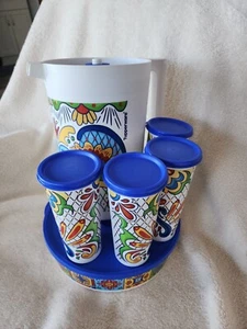 Tupperware Talavera Ciotola, Pizzola e 4 Tumbler - Foto 1 di 3