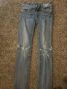 Miss Me Girls Embellished Jeans Size 12 SKINNY JEAN - Picture 1 of 3