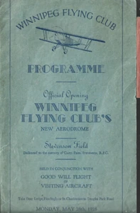 Programa de apertura del aeródromo Winnipeg Flying Club 1928 - Imagen 1 de 2