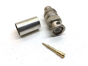(25-Pack) AMP 225886-6 Coaxicon Electrical Connector Plug, Dual Crimp, BNC - Picture 1 of 3