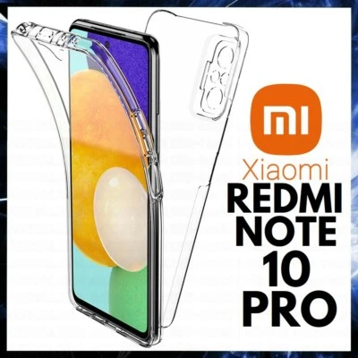 COVER 360 PER XIAOMI REDMI NOTE 10 PRO CUSTODIA FRONTE RETRO TRASPARENTE IN TPU