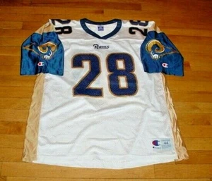 Vintage 1990's Champion Marshall Faulk #28 St Louis Rams Football Jersey Mens 44 - Picture 1 of 5