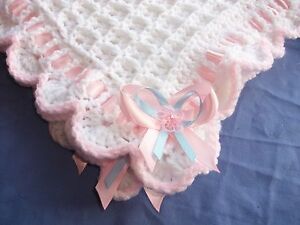 Free P&P BABY BLANKET CROCHET PATTERN, CHRISTENING SHAWL,AFGHAN,. Christmas gift