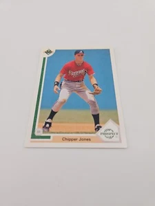 Tarjeta de béisbol 1990 Upper Deck Chipper Jones #55 Top Prospect Atlanta Braves - Imagen 1 de 2
