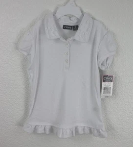 NEW CHAPS Girl's Approved Schoolwear Easy Care XL (6X) Regular Polo Top - Picture 1 of 4