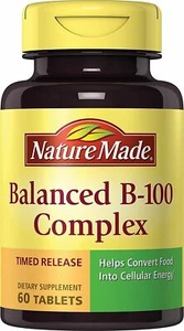 Nature Made Balanced Vitamin B 100 Complex Nervous Health Support 60 ct 3 Pack - Picture 1 of 6
