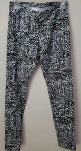 Decree Black & White Printed Leggings Size Large NWOT - Picture 1 of 6