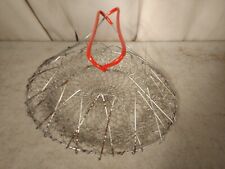 Vintage French Collapsible Wire Mesh Egg Collecting Basket Farmhouse