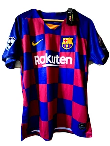 Rakuten Laliga Soccer Jersey Nike FCB Youth Checkered Griezmann 17 - Picture 1 of 8