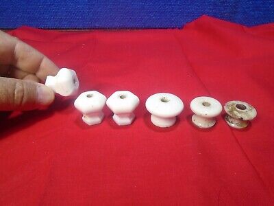 Antique WHITE Drawer Pulls Cabinet Knobs   SY-6-8 • 2.50$