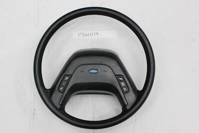 EXC 1993-1994 Ford Ranger Steering Wheel Black Rubber w Horn Pad Cruise Control - Изображение 1 из 4