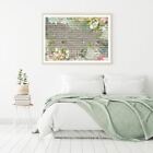 Flowers On Wall Digital Painting Print Premium Poster High Quality Choose Sizes