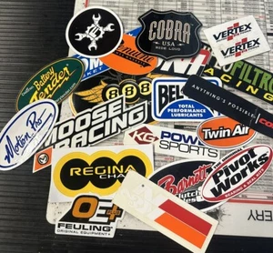 Lot Set of 25 Motorcycle Motocross Decals Stickers Dirtbike Cool - Picture 1 of 1