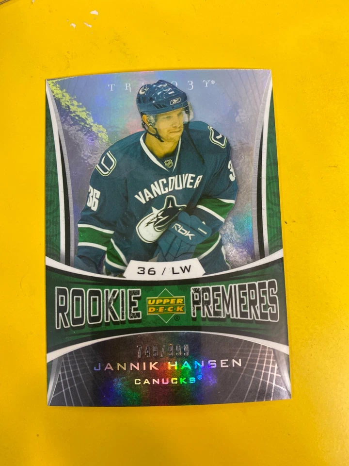 21679  2007-08 Upper Deck Trilogy #179 Jannik Hansen ROOKIE #749/999 - Image 1 of 2