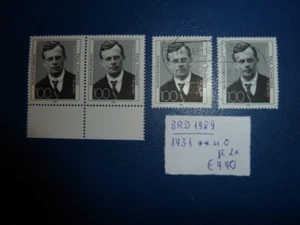 BRD 1989, 50. Todestag von Paul Schneider, Michel 1431, ** und o - je 2 x - Imagen 1 de 1