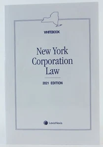 New York Corporation Law (Whitebook) 2021 Edition LexisNexis VG+ - Imagen 1 de 7