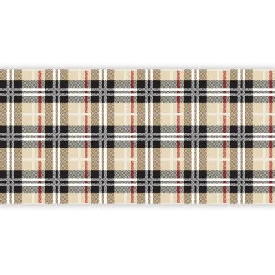 Corredor de mesa de papel S'mores para mesa de comedor 25" L, cuadros marrones - Paquete de 4 Foto 1 de 3