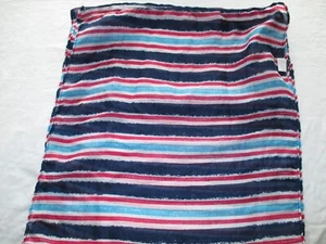 Womens red white blue light blue striped fashion scarf Greenbrier International - Picture 1 of 1