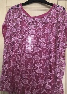 NEW Obsession Lace Glitter Top Attached Camisole Boho Lagenlook Made In Italy - Picture 1 of 3