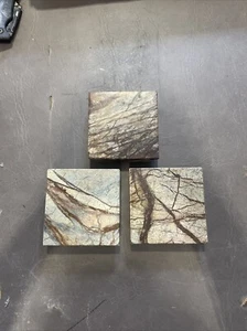 Pier 1 Brown Marble Candle Holder Set Of 3 - Picture 1 of 5