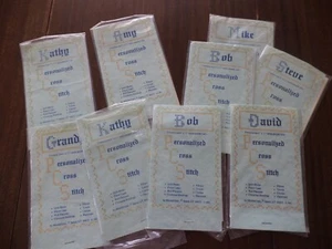 Vintage Personalized Cross Stitch Names Blocks For Crafts Lot of 9  6 x 11 Inche - Picture 1 of 4