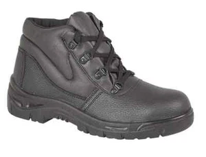 Botas de seguridad de cuero Grafters M5501PA puntera y entresuela de acero acolchadas al tobillo negras - Imagen 1 de 2