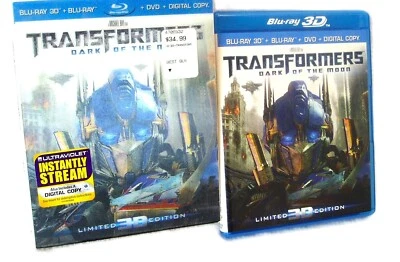 TRANSFORMERS DARK OF THE MOON BLU-RAY LIMITED EDITION 3D DVD DIGITAL SLIPCOVER - Image 1 of 4