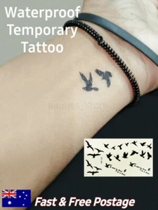 Flying Birds Waterproof Temporary Tattoo, Body Art, Fake Tattoo Sticker - Picture 1 of 6