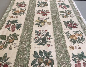 Vintage Jonelle "Hecke" Früchte & Blumen 1994 Baumwolle 140 cm x 1 Meter - Bild 1 von 9