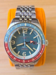 Spinnaker Fluess GMT Sapphire Automatic Green Dial Men's Watch SP-5120-33 - Picture 1 of 9