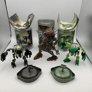 LEGO BIONICLE Lot of 3: 8587 Panrahk 8561 Nuhvok 8564 Lehvak w/ Krana Masks - Picture 1 of 7