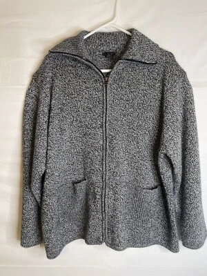 Tally Ho Women’s Size 1X Full Zip Cardigan Gray 1512 - Image 1 of 4