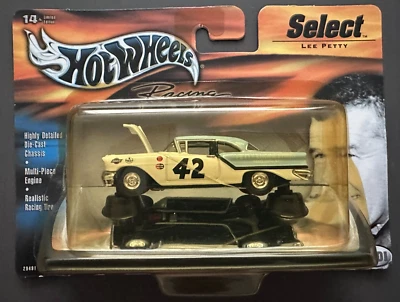 Lee Petty Nascar #42 1957 Oldsmobile sedán 1:64 nuevo Hot Wheels Select 2001 Foto 1 de 4