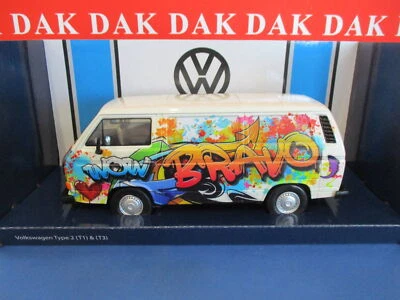 Die cast 1/24 Modellino Furgone Van Volkswagen T3 Transporter Wow Bravo MotorMax - Immagine 1 di 4