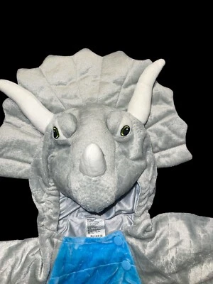 Plush Triceratops Dinosaur Halloween Costume 0-6 Months Infant Kids EUC - Image 1 of 4