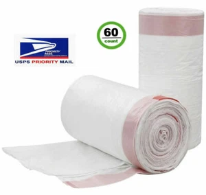 CCLINERS 3 sacchetti per spazzatura con cordino 0,7 mil, 60 pezzi - Foto 1 di 8