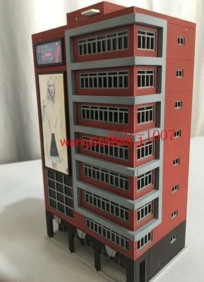 N Scale 1/150 Buildings Train Railway Layout Modern Business Red Model Diy House - Image 1 of 4