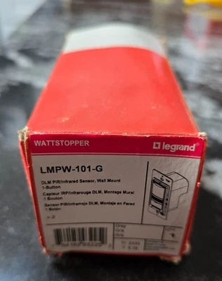 NEW Legrand Wattstopper LMPW-101-G Wall Mount PIR Occupancy Sensor GRAY - Image 1 of 2