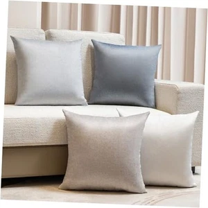 Pack of 4 Couch Pillow Covers,Outdoor Waterproof Cushion Covers for Patio - Picture 1 of 7