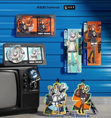 miHoYo Official ChaPanda Collab Zenless Zone Zero Badge Card Stand Keychain ZZZ