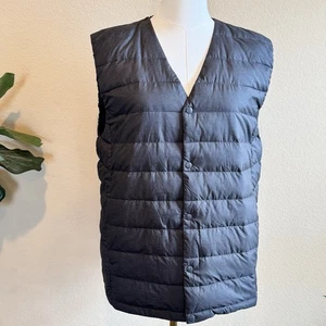 POLHAM Air Plus Down Vest Men’s 100cm (US Medium ) Charcoal Gray Packable - Picture 1 of 12