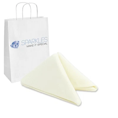 150 piezas Servilleta de tela de poliéster de 20"x20" pulgadas - Marfil - Lino de boda wy Foto 1 de 4