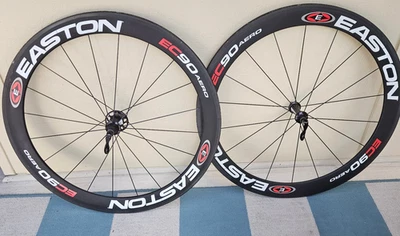 Easton EC90  R4 SL Carbon Wheelset, Tubular, 700c, Shimano/SRAM 8,9,10, Mint - Image 1 of 4