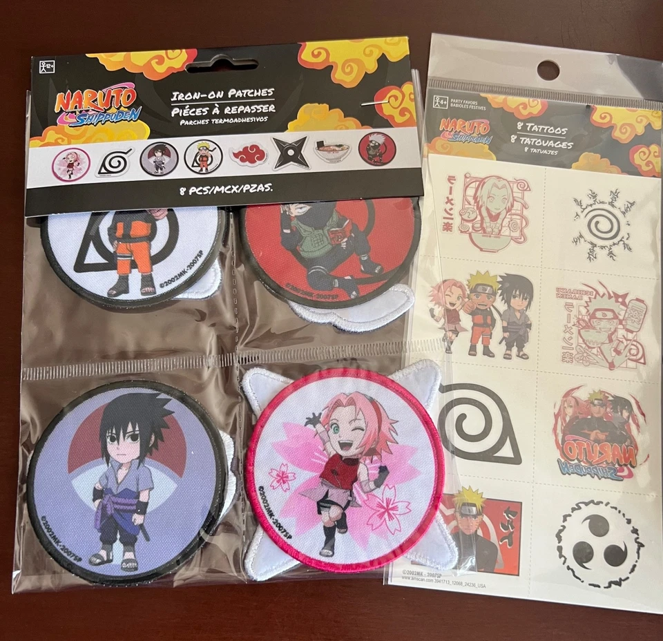 Parches y tatuajes para fiestas de cumpleaños nuevos de Naruto Foto 1 de 4