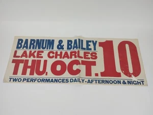 Póster publicitario de circo Ringling Bros Barnum & Bailey Lake Charles Louisiana - Imagen 1 de 14